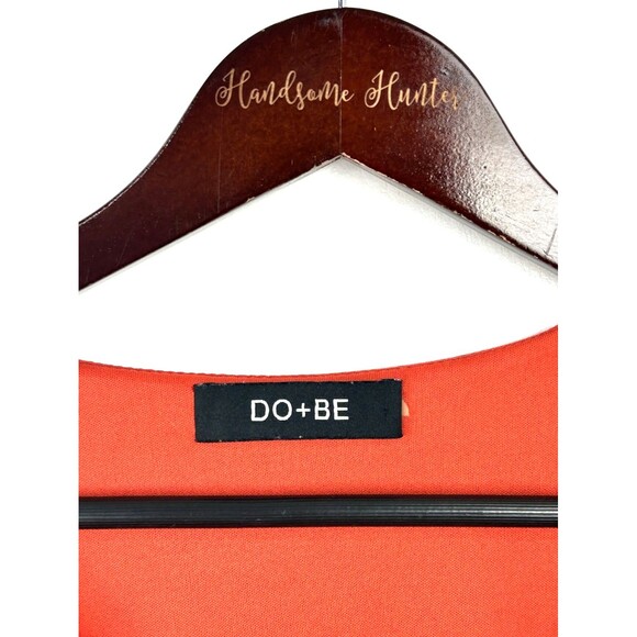 DO + BE Womens Rust Dress Layered Lined Bell Sleeve Lace Tie Mini Sz M 1198N3 - Picture 11 of 12